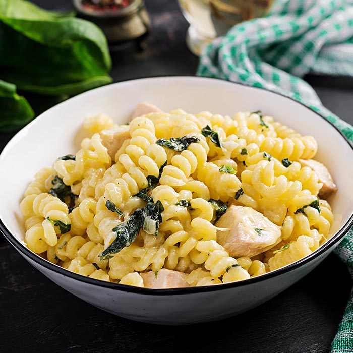Ojao-Fusilli with spinach