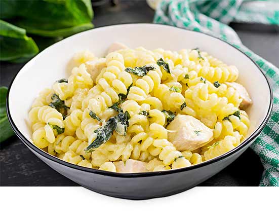 Fusilli with spinach-Ojao